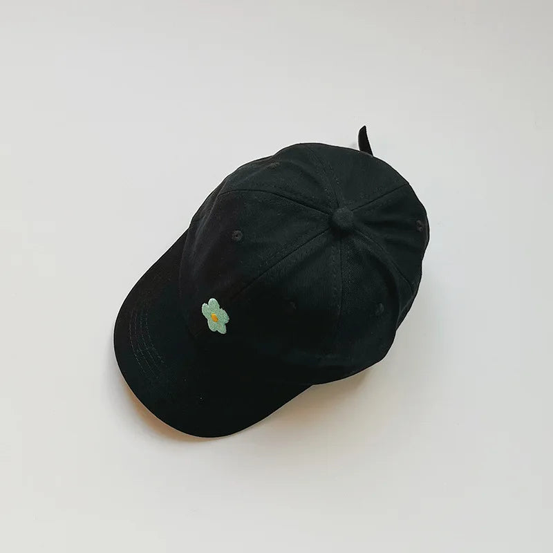 Lovely Flower Children Baseball Cap Solid Color Kids Duck Tongue Hat 3-5 Years Boy Girl Baby Outdoor Sun Visor Cotton Peaked Hat