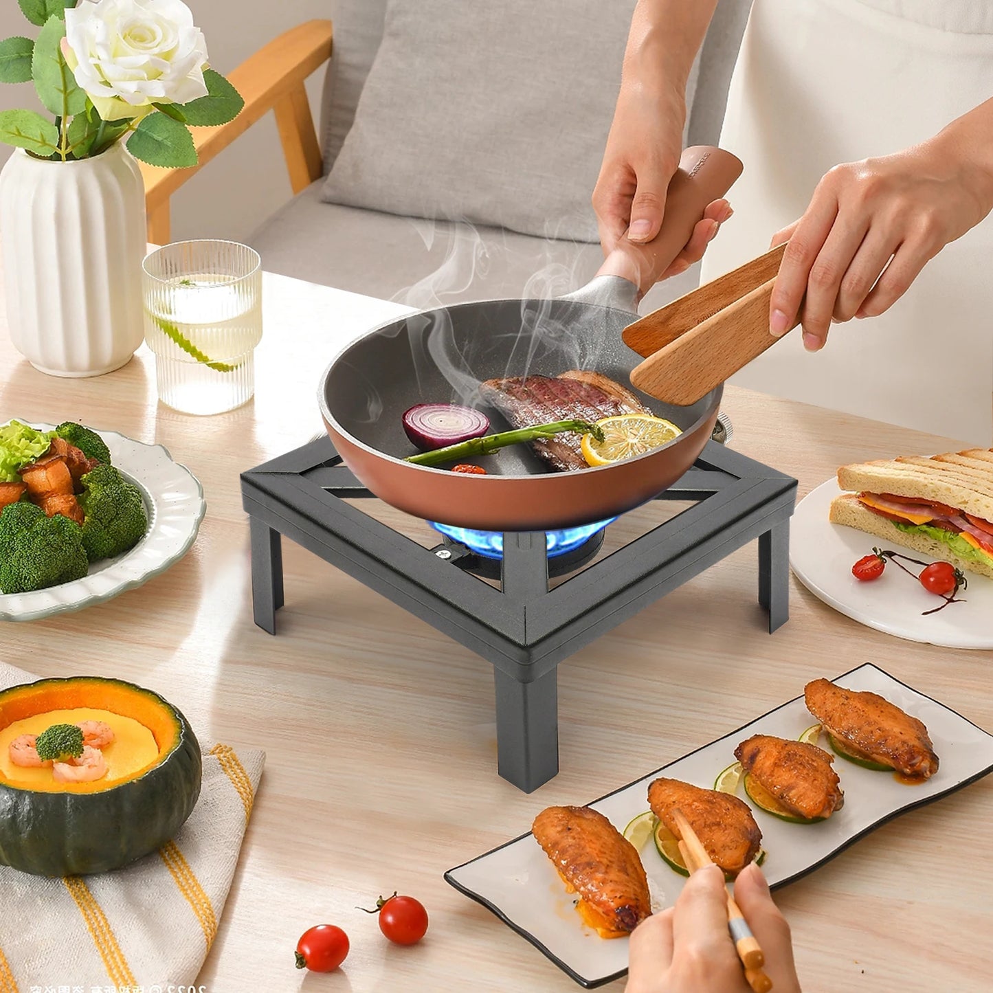Bymaocar 8000W Single Burner Portable Gas Camping Stove