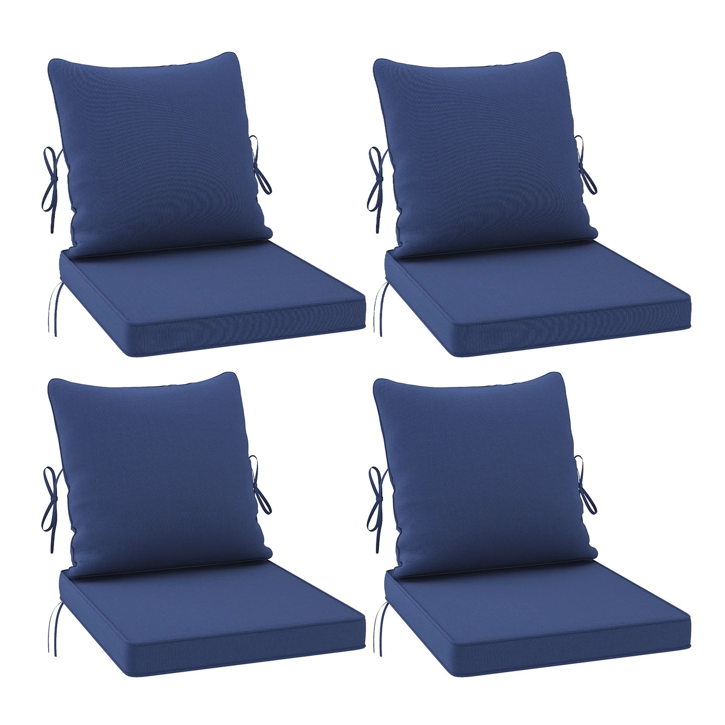 FARINI Outdoor Chair Cushions Set Of 2 With Removable Covers For Patio Furniture