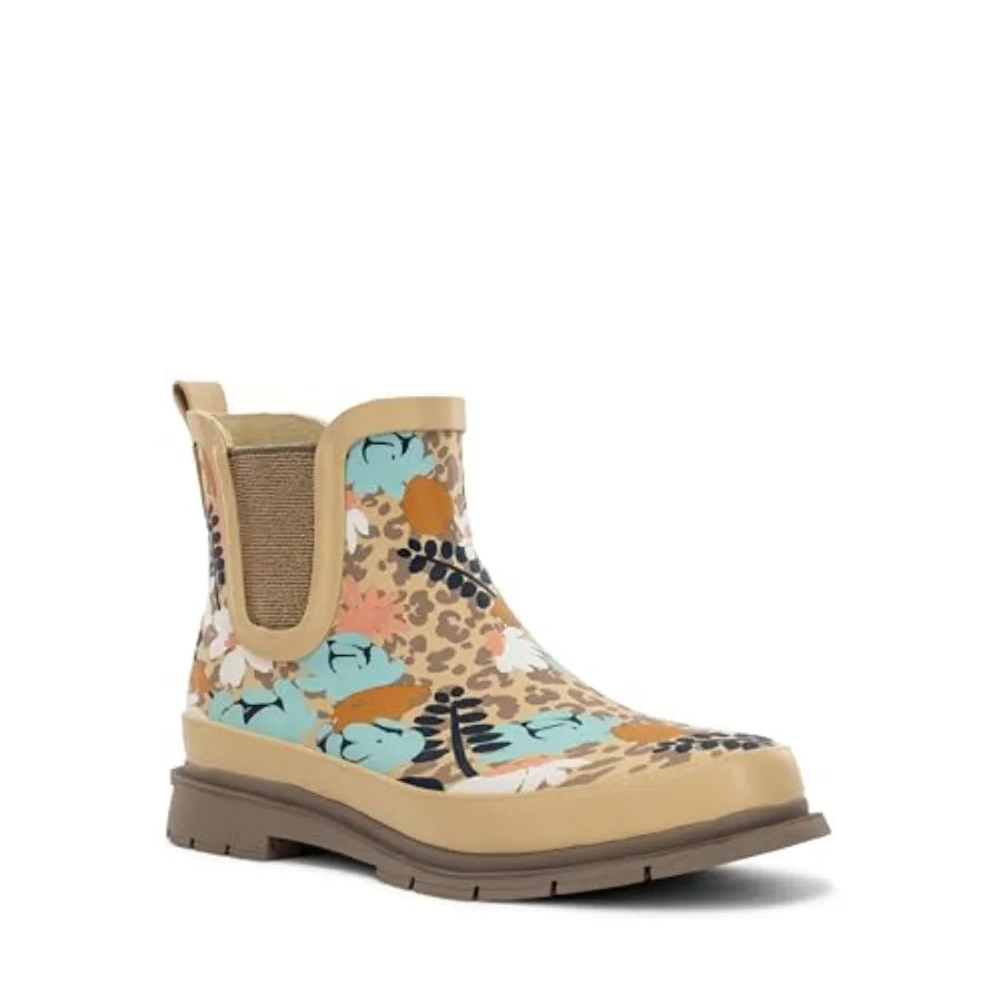 Women's Waterproof Chelsea Rain Boot With Elastic Gore Lug Outsole
