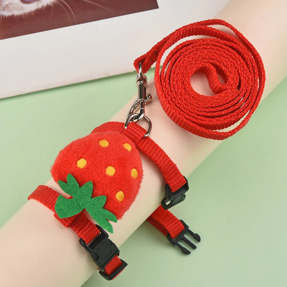 Adjustable Nylon Pet Harness And Leash For Small Animals