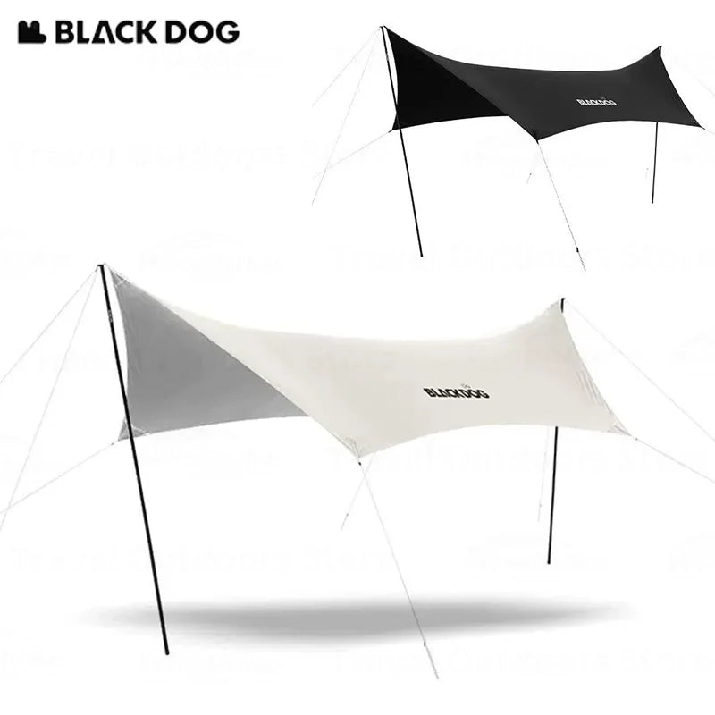 BLACKDOG Sun Shelter Ultralight Black Coating Tarp Waterproof Portable Large Awning Outdoor Picnic Travel Canopy Camping Gear