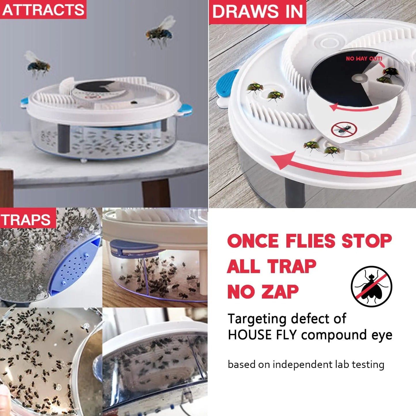 USB Electric Fly Trap Insect Killer Indoor Outdoor Use