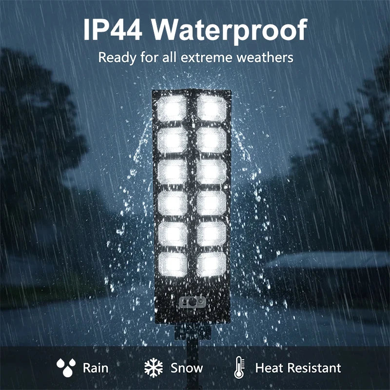 800000LM Solar Lights Outdoor Waterproof LED Flood Lights Motion Sensor with Remote 10000LM 3 Modes Street Lamp for Yard Garden Path