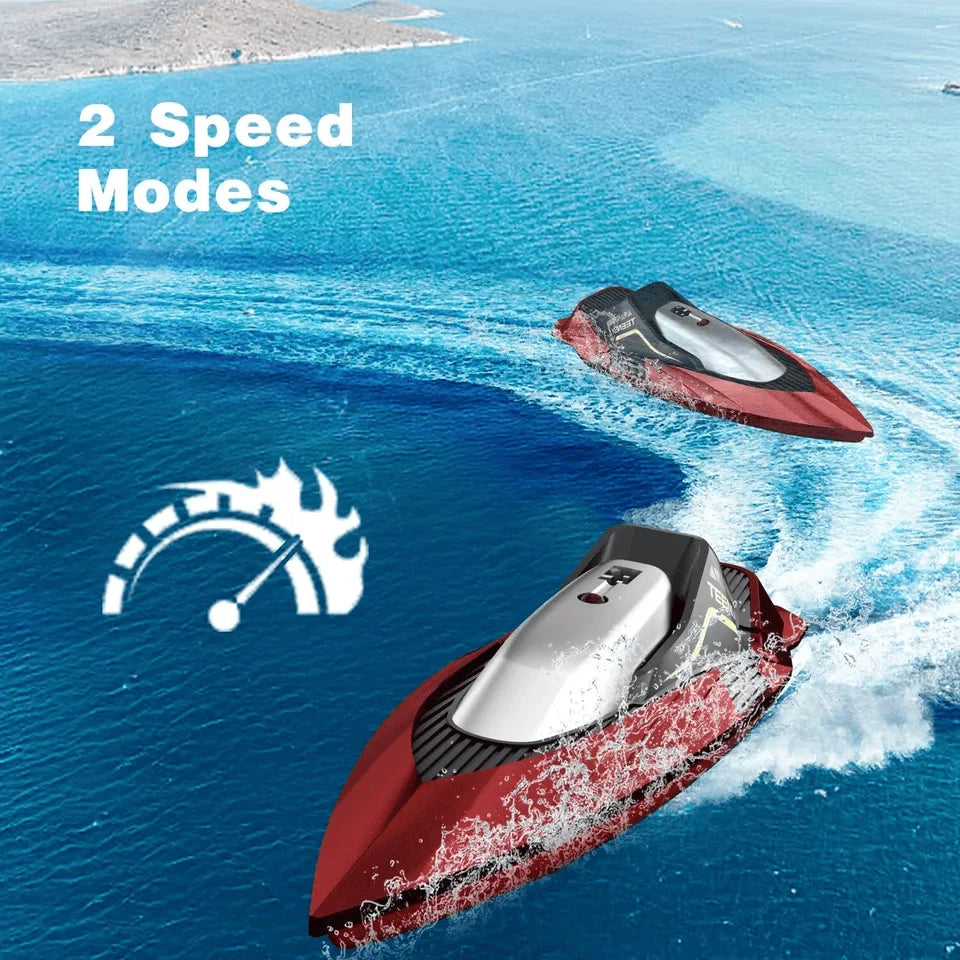 4DRC S5 fast remote control boat 2.4 GHz 20+MPH high-speed remote control rowing boat, water speedboat, submarine for swimming pools and lakes rowing, remote control, rechargeable boat battery, children's model, outdoor swimm