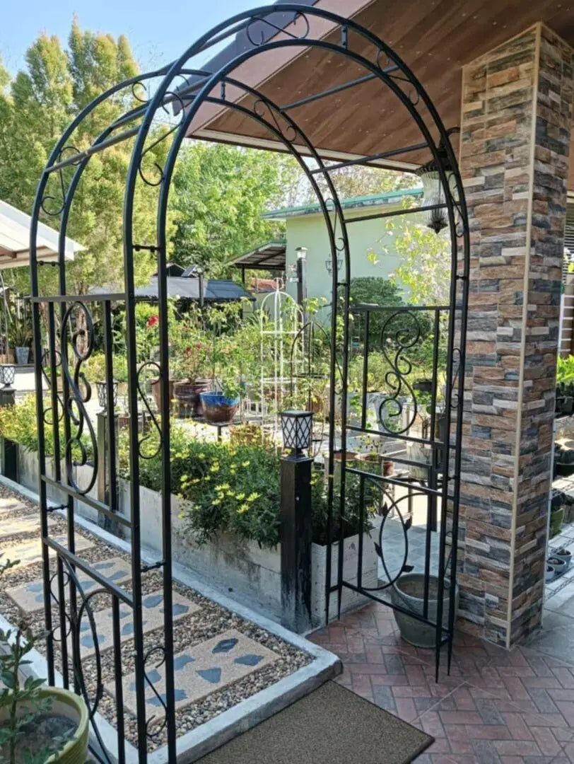 Heavy Duty Iron Garden Arbor Trellis For Climbing Plants