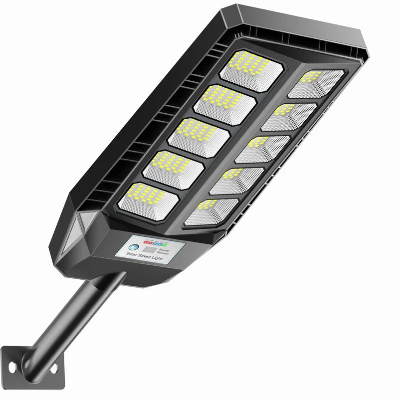 2 Pack Solar Street Light Outdoor, 4000W LED Solar Powered Flood Light with Remote Control, Motion Sensor Dusk to Dawn Security Lighting, IP66 Waterproof for Yard Driveway Garden Deck Garage