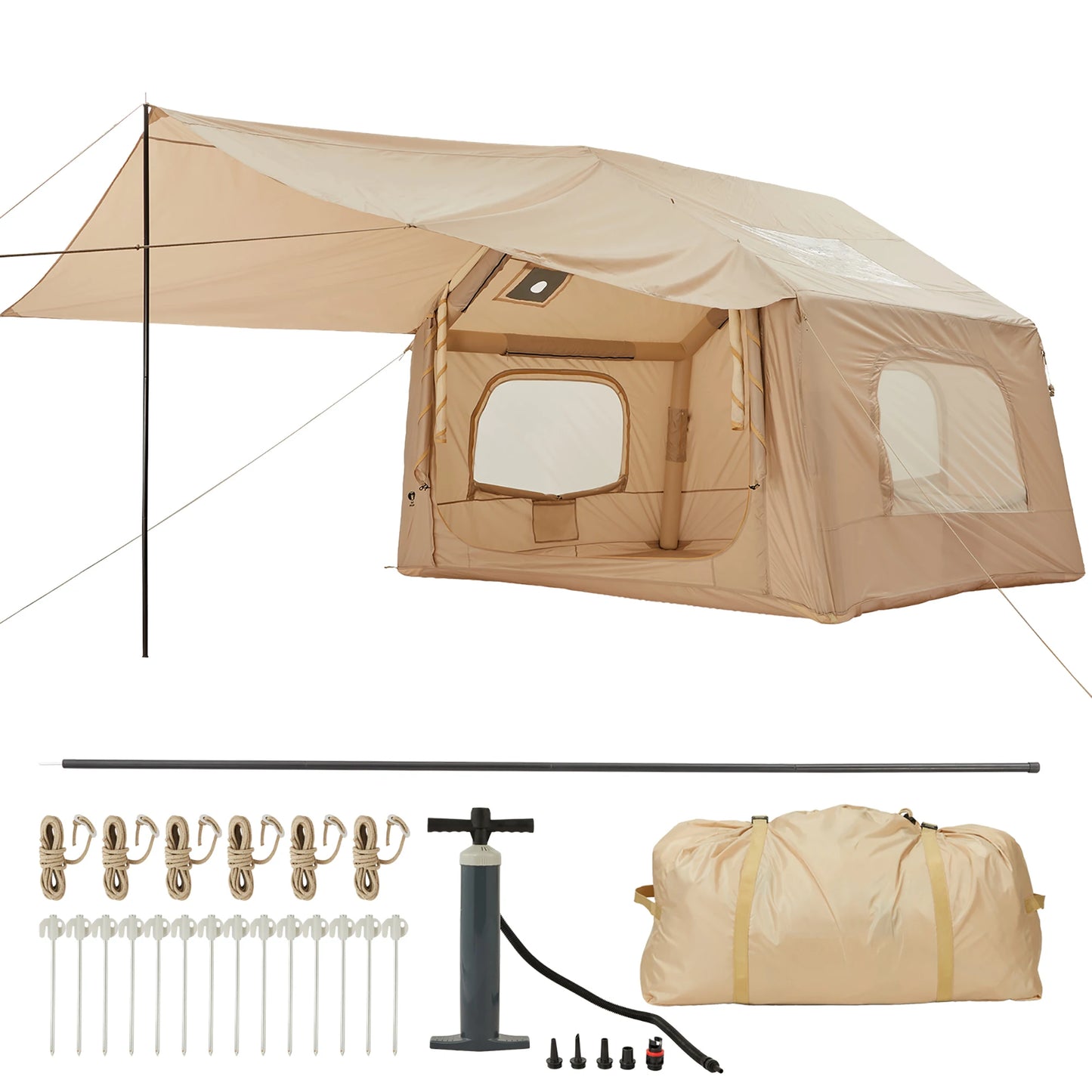 HiMISS Inflatable Camping Tent 3 To 5 Person Waterproof Glamping Shelter