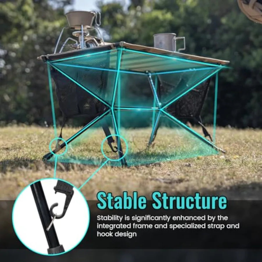 Ultralight Camping Table Foldable Quick Setup 2.4-Lb