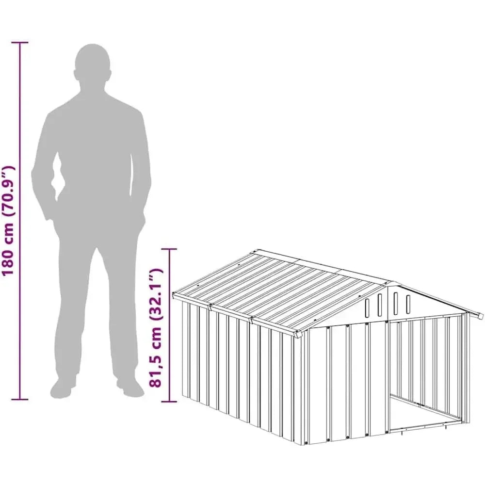 Weather Resistant Alloy Steel Outdoor Dog Kennel Box