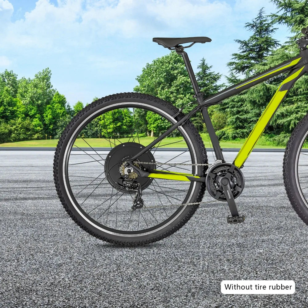 Ebike Conversion Kit, 700C 48V 1000W Brushless Motor, Electric Bicycle Wheel Rear, Aluminum Alloy Frame, High Load 264lbs, Safety Brake Handle Included