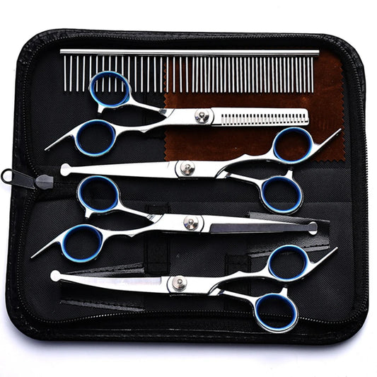 Professional 7 In 1 Stainless Steel Dog Grooming Scissors