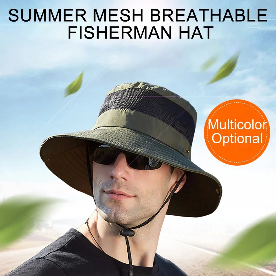LOOGDEEL Summer Sunshade Fishing Cycling Cap Outdoor Sunscreen Face Covering Hat Oversized Brim Dual-purpose Fisherman Headwear