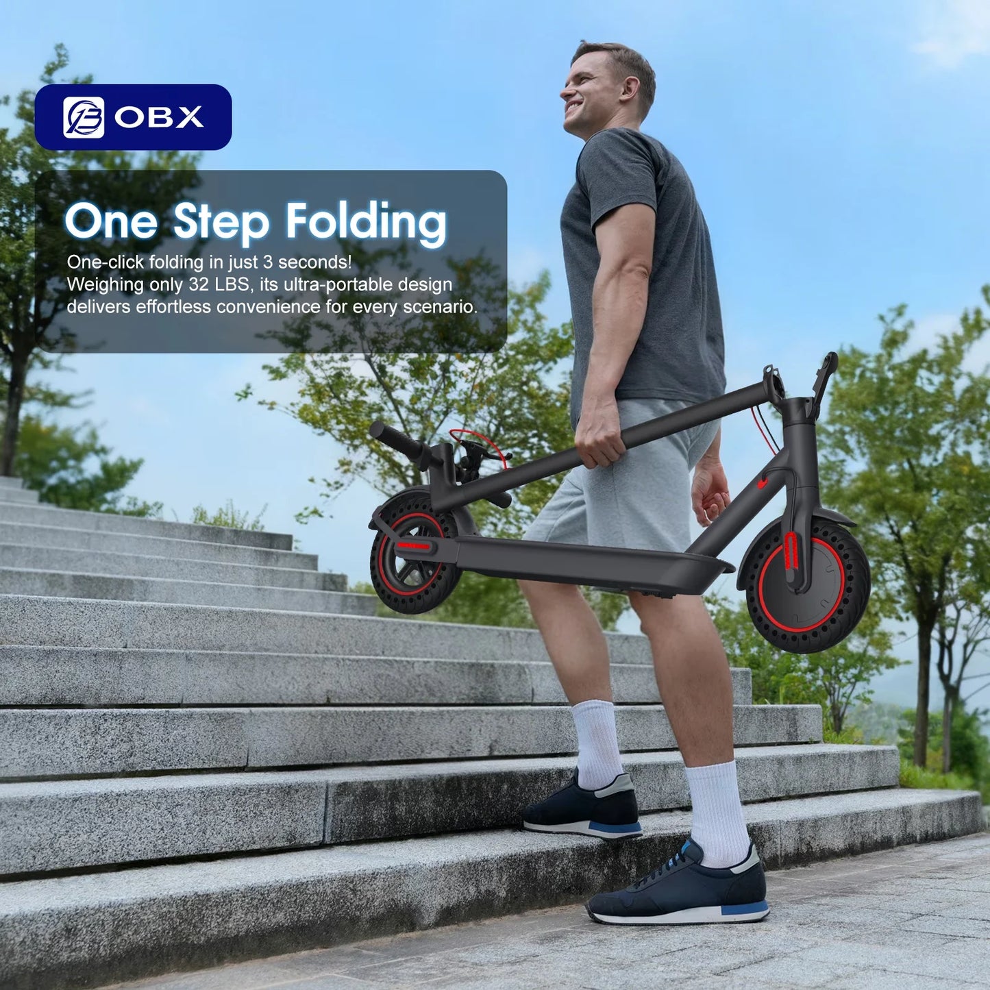 350W Electric Scooter for Adults 19mph Top Speed 21 Miles Max Range Foldable E-Scooter with 8.5'' Tires Double Shock System APP Control