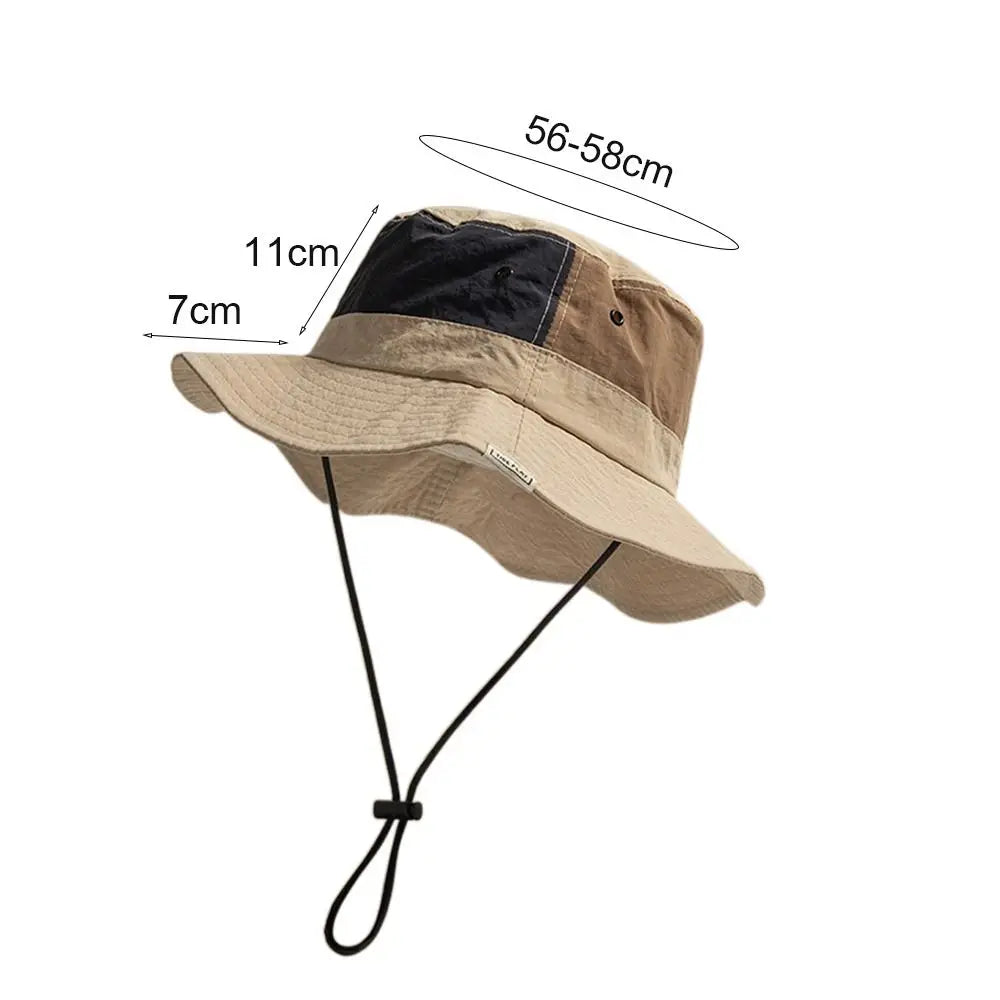 Sun Protection Wide Brim Bucket Hat Quick-dry Summer Man Women Anti-UV Caps Sun Protection Breathable Fisherman Hat Camping