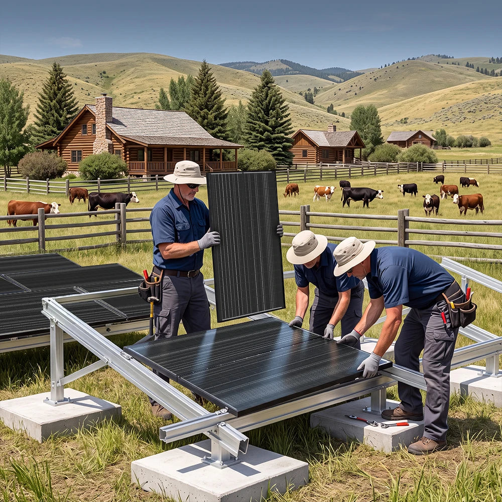 Rvpozwer 100W Monocrystalline Solar Panel High Efficiency IP68