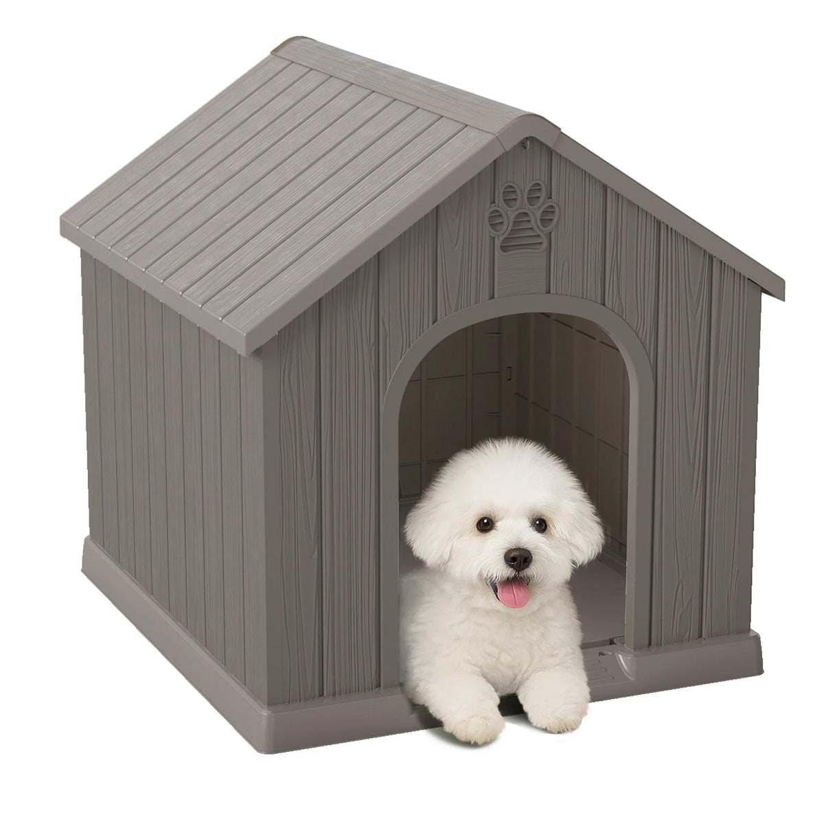 Outdoor Waterproof Plastic Dog House With Ventilated Design