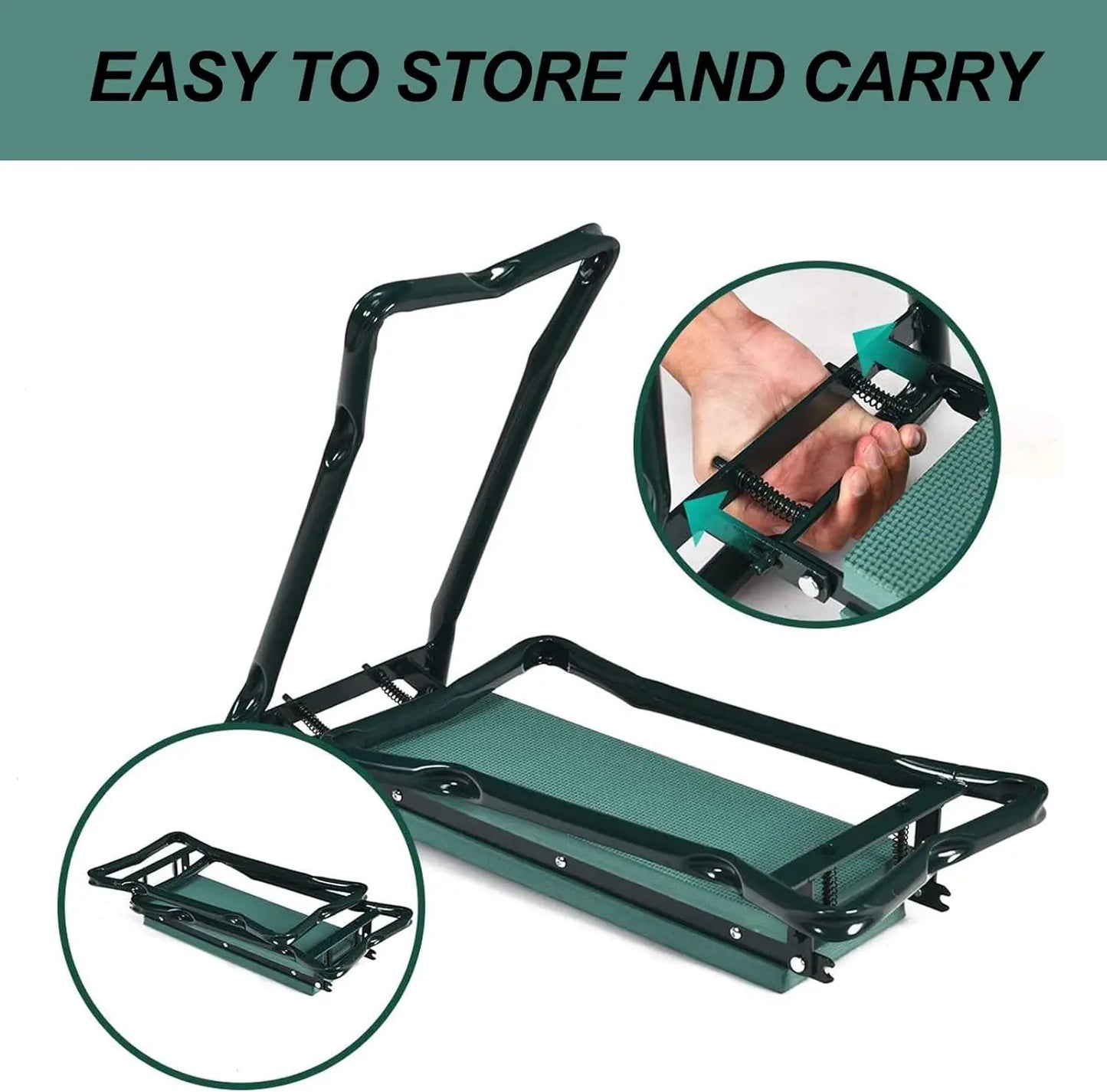Garden Kneeler and Seat Folding Bench Portable With Foam EVA