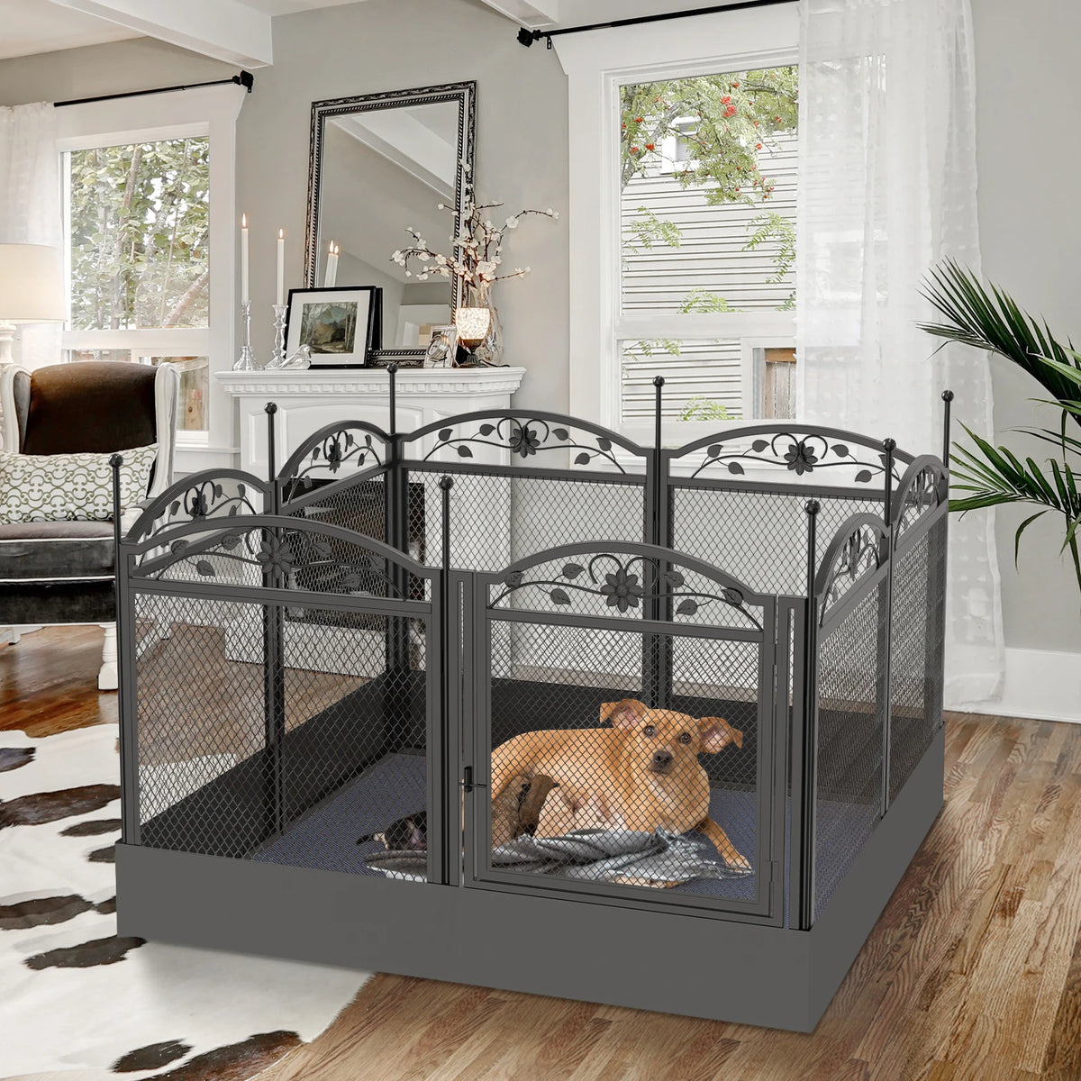8 Panels Large Heavy Duty Dog Pet Playpen Exercise Enclosure Pet Whelping Pen Box