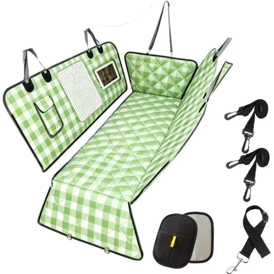 Dog For Pets Waterproof Cover Back Hammock With Seat Belt Storage Pockets Pet Grooming Gloves