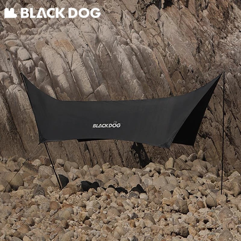 BLACKDOG Sun Shelter Ultralight Black Coating Tarp Waterproof Portable Large Awning Outdoor Picnic Travel Canopy Camping Gear