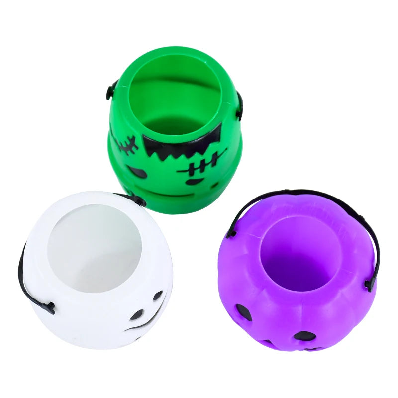 1-6Pcs Halloween Party Candy Bucket Pumpkin Gift Box Container Trick or Treat Cookie Snack Holder Decoration Props Kids Favors