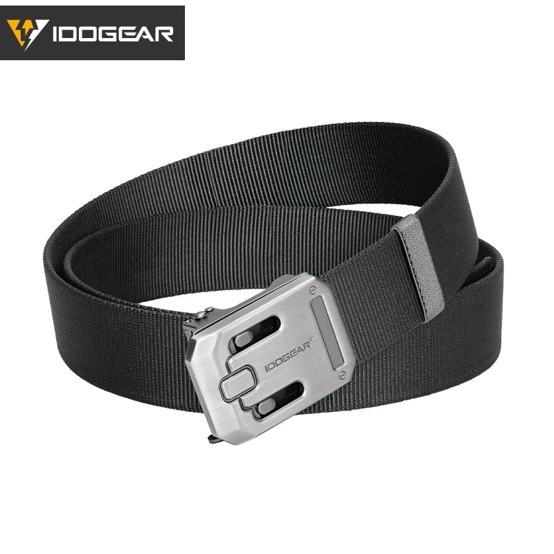 IDOGEAR 1000D Nylon Ratchet Belt No Holes Quick Release Buckle