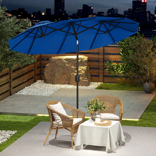 Do You Like to Read in Nature? Do You Enjoy Picnics in the Summer Breeze? Have a Long Dining Table for an Umbrella, but an Umbrella Doesn'T Fit? Say Goodbye to Sunburn This Summer with Outsunny. This Large Outdoor Umbrella Of