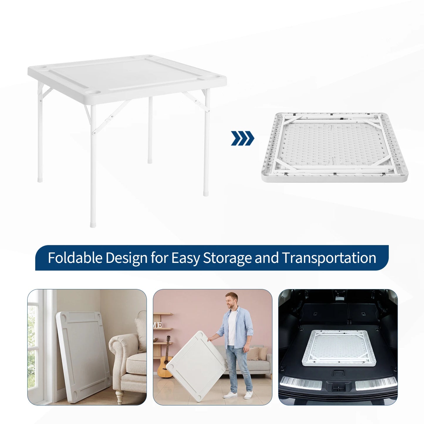 Heavy Duty Portable Folding Card Table For Outdoor Gaming