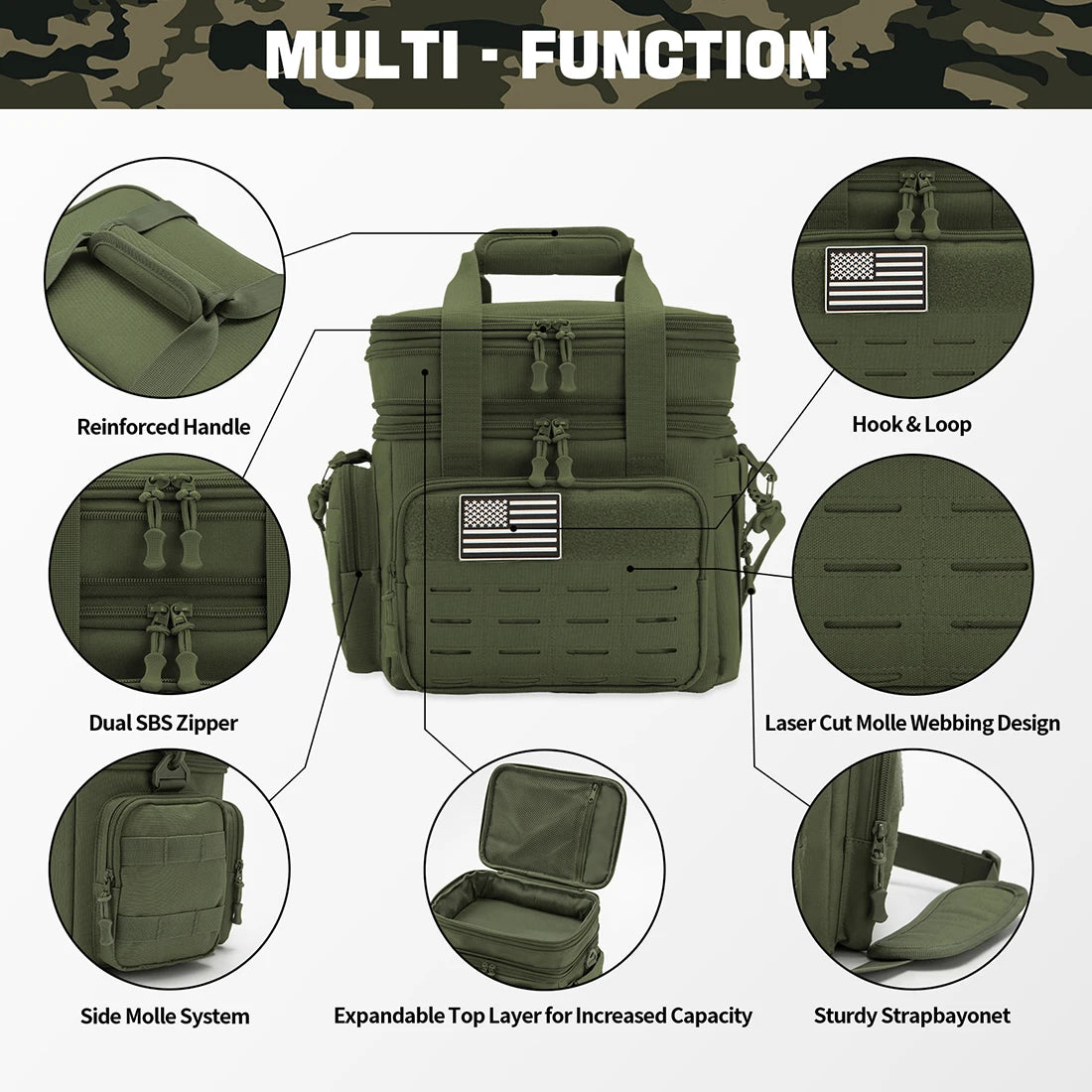 ReFire Gear Tactical Insulated Lunch Box With MOLLE Webbing