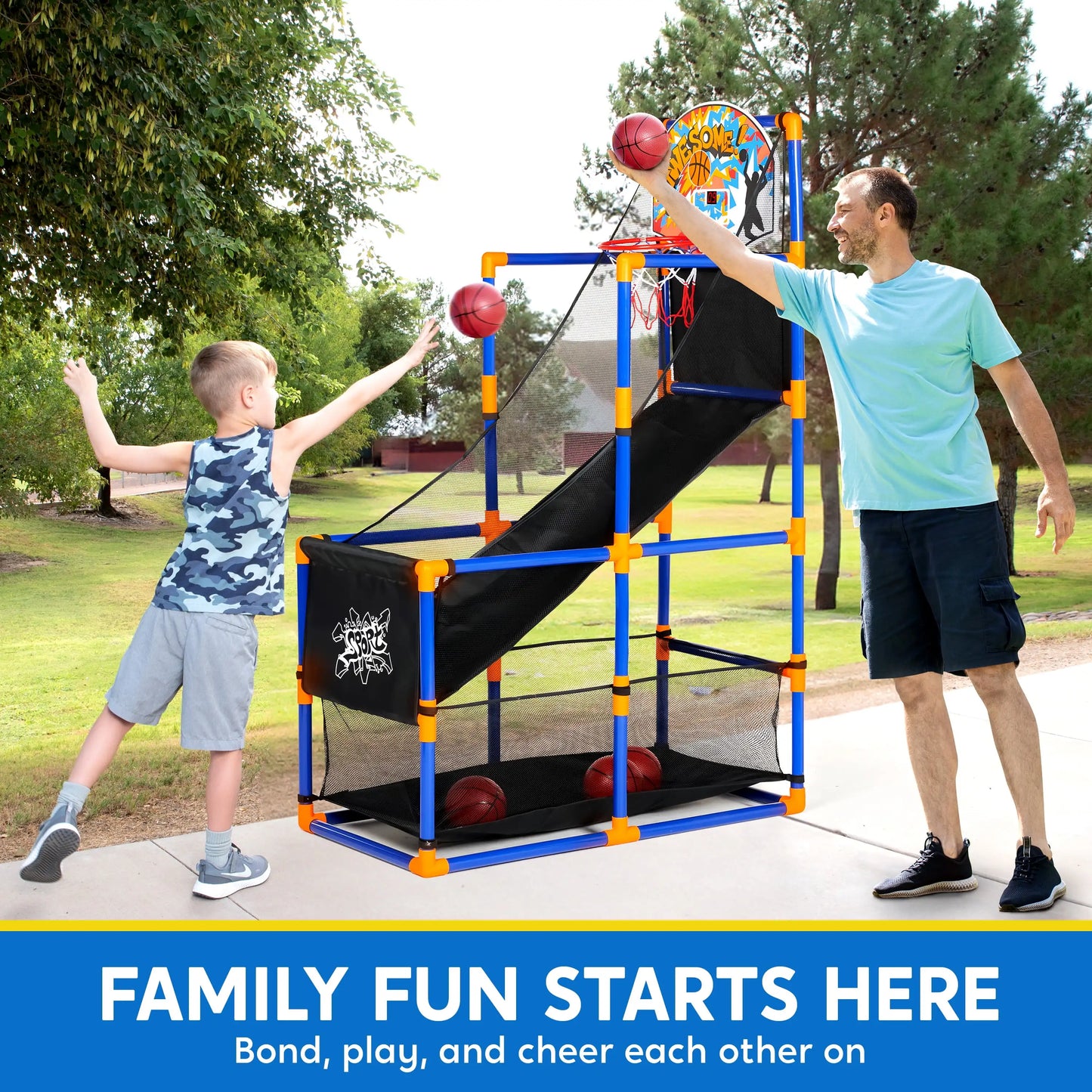 Joyfy LED Scoring Arcade Basketball Game With Adjustable Height