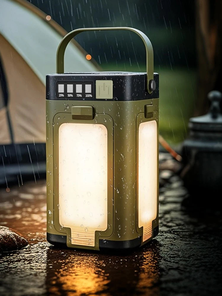 Foldable Camping Light Rechargeable Lantern Power Bank Solar Camping Lantern Portable Flashlight LED Tent Light