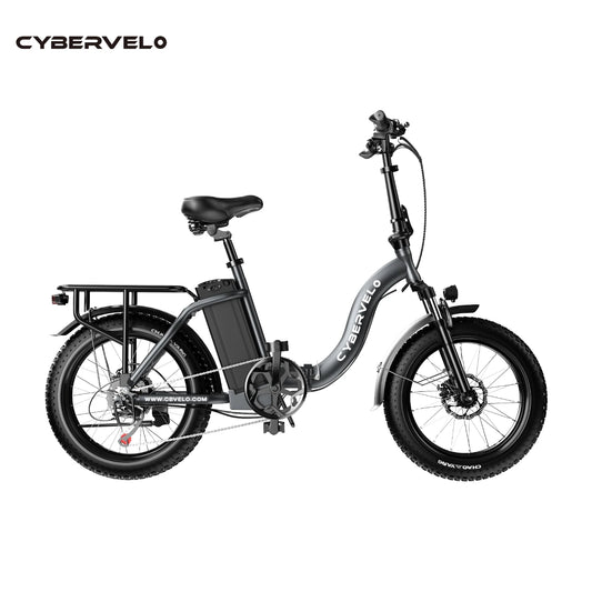 Cybervelo 1000W Electric Bike for Adults 48V 20.8Ah Large Removable Battery Foldable 20 Inch Fat Tire Urban Commuting Mars700