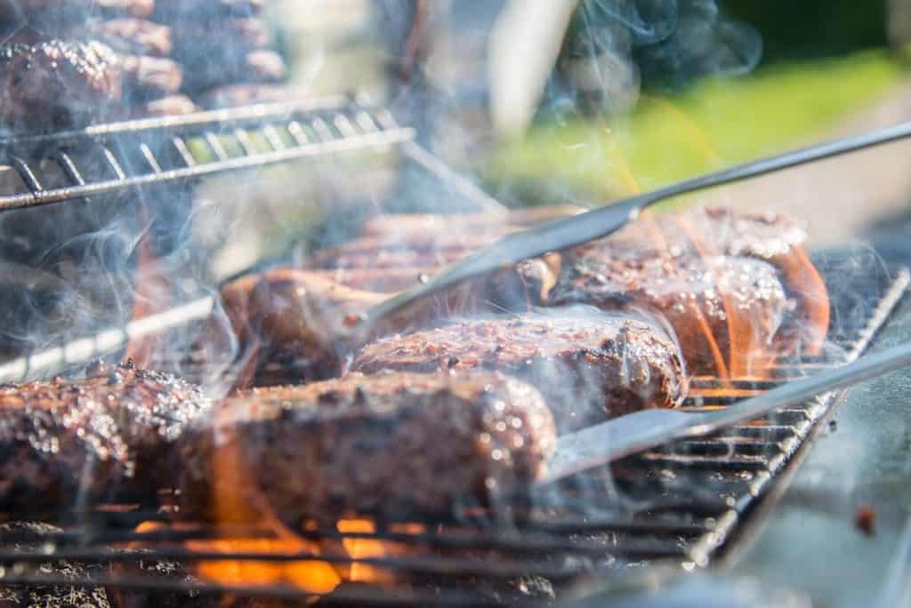 grilling safety while making steaks